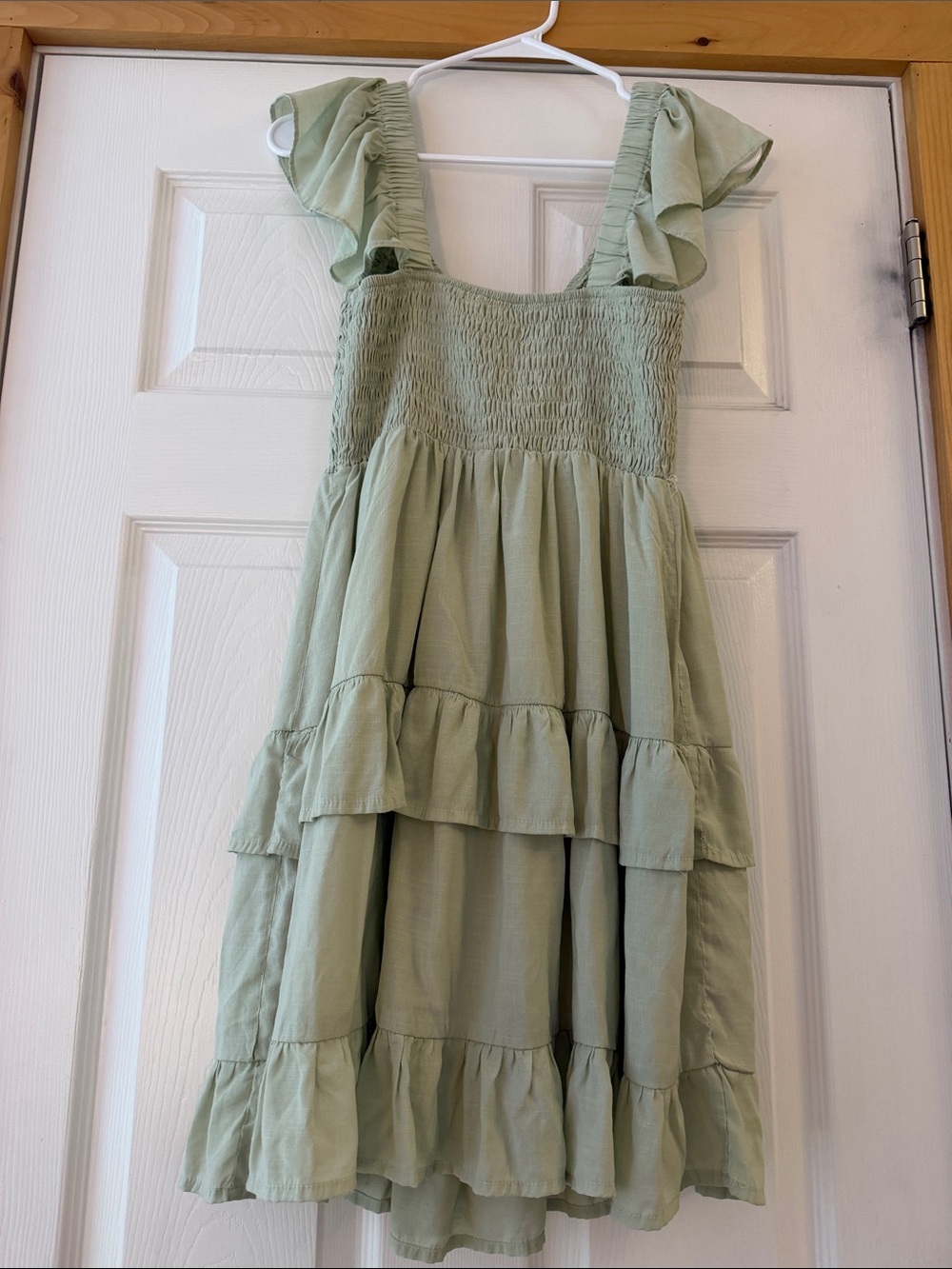 Petal & Pup Sage Green Ruffle Tiered Midi Dress - Picture 1 of 1